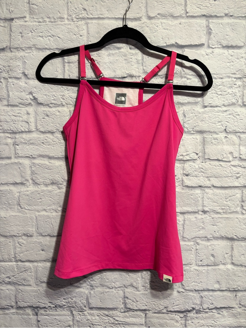 The North Face Women's Hot Pink Adjustable-Strap Tank Top Small